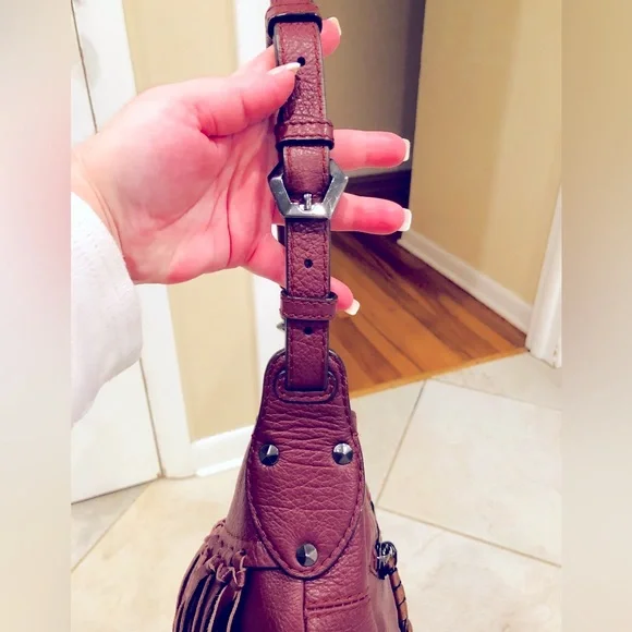 🌺 orYANY Bags- orYANY Fringe Shoulder Bag- maroon- 🌺 - Picture 12 of 15